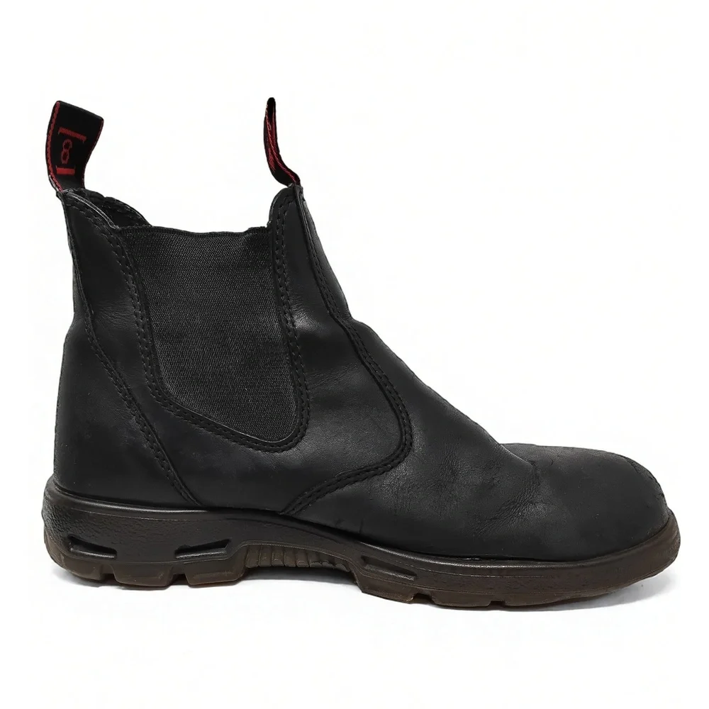 Redback Easy Escape Boots Men Size 8 Leather Chelsea Slip-On Workwear Industrial